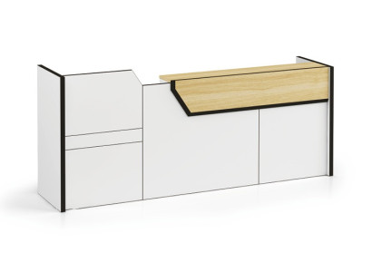 Reception counter reception counter practice office trade fair reception hotel tables 280x80cm